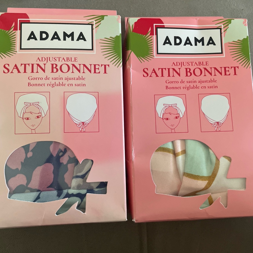 ADAMA satin bonnet adjustable new seen on pics
